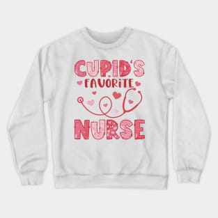 Cupid's Favorite Nurse Valentine's Day Crewneck Sweatshirt